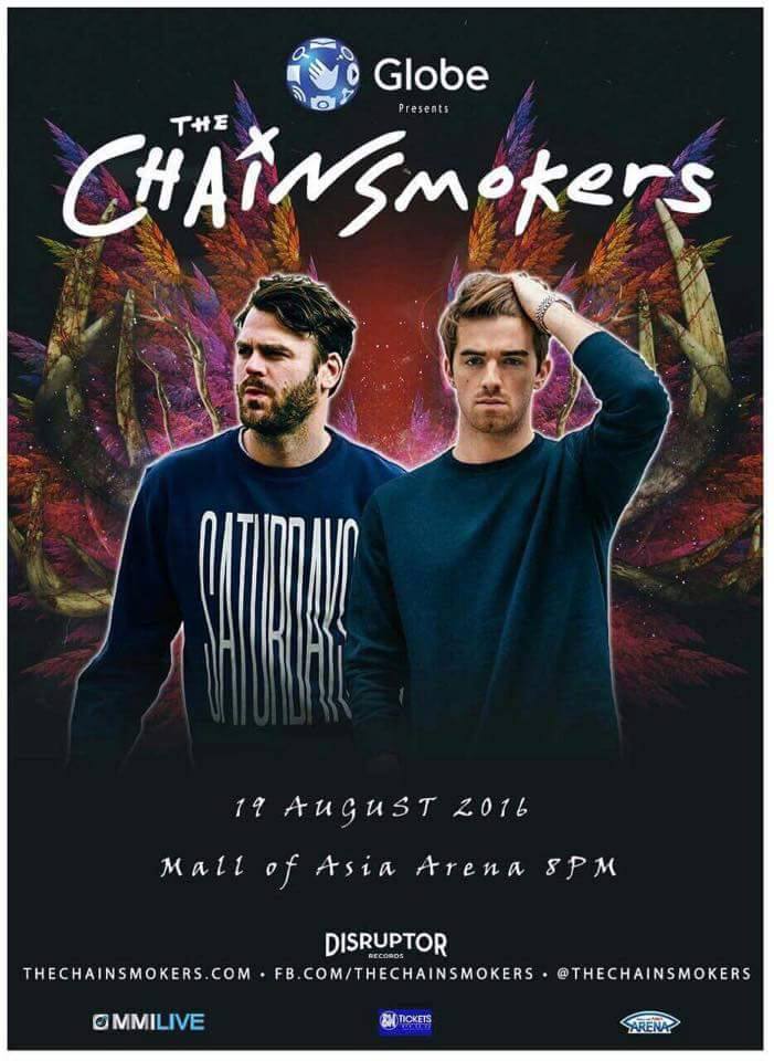 The Chainsmokers | Manila 2016 | August 19, 2016 | Mall of Asia Arena, Pasay City Philippines